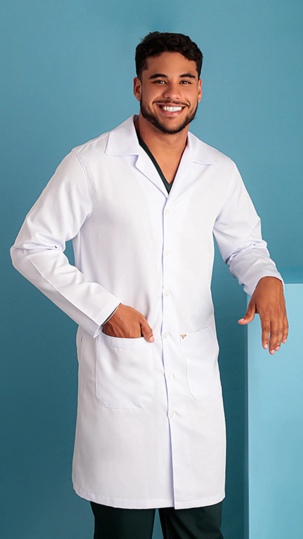 Jaleco profissional masculino branco